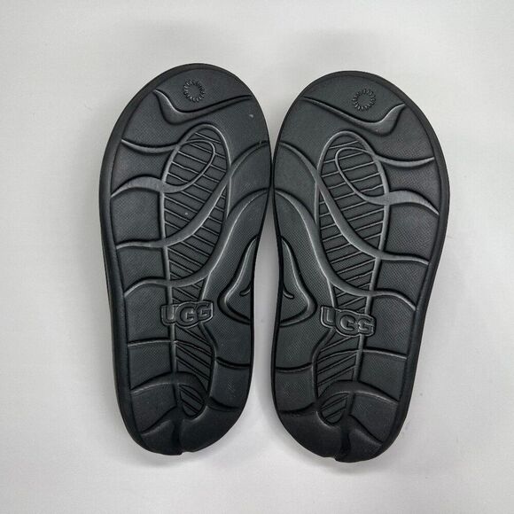 UGG Sport Yeah Sandals Girl's Size 3 Black Summer Beach Pool Slide Flip Flops - Picture 8 of 10